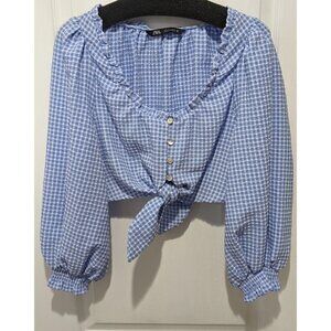 Zara | Gingham Check Crop Top